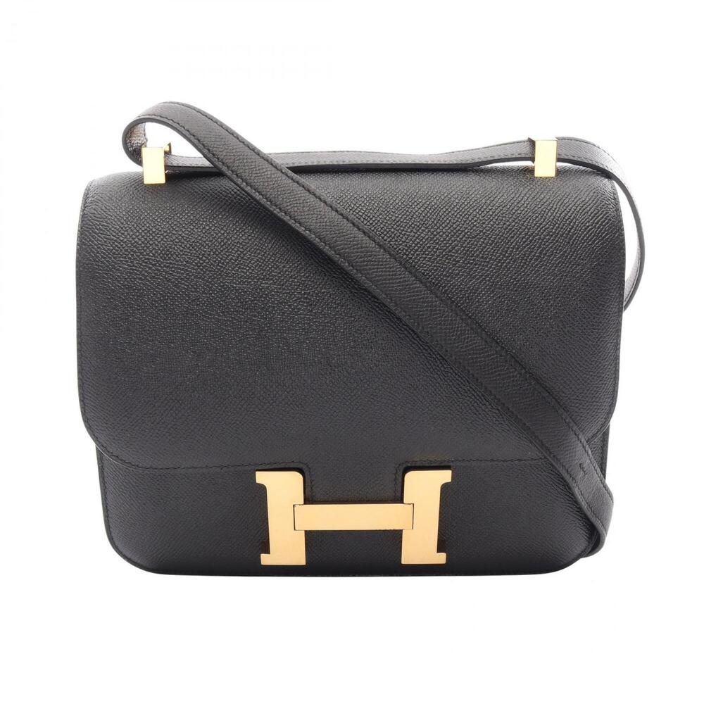 Hermes Constance 3 24 Shoulder Bag/Handbag, Veau Epsom Leather, Women's, Black